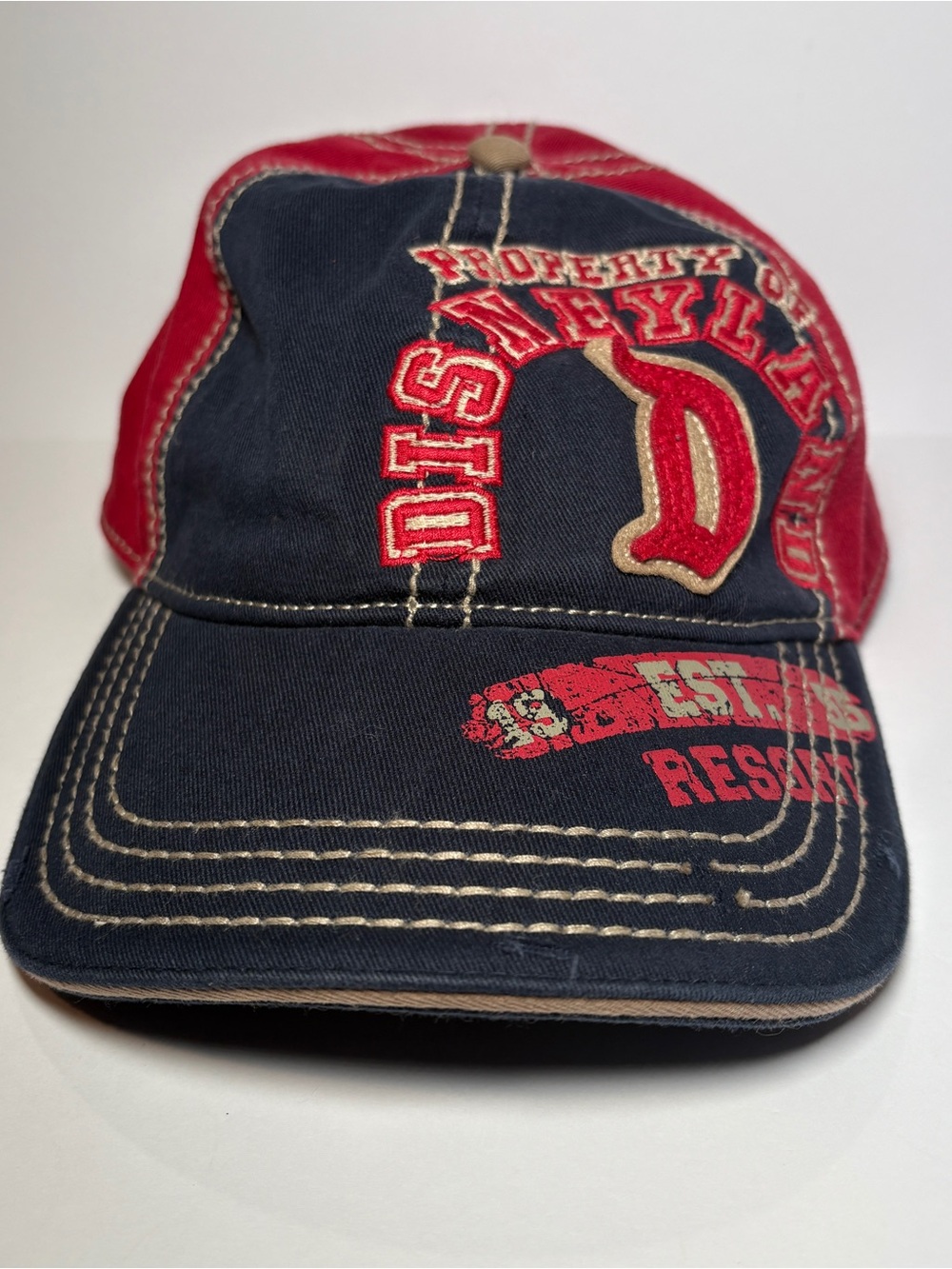 Disney Parks Property of Disneyland Distressed Red Blue Cap 109